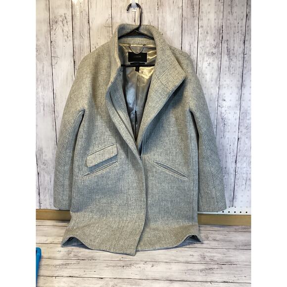.Crew Italian Wool Lodge Coat in Heather Grey – Women’s Size 10 - Picture 1 of 6